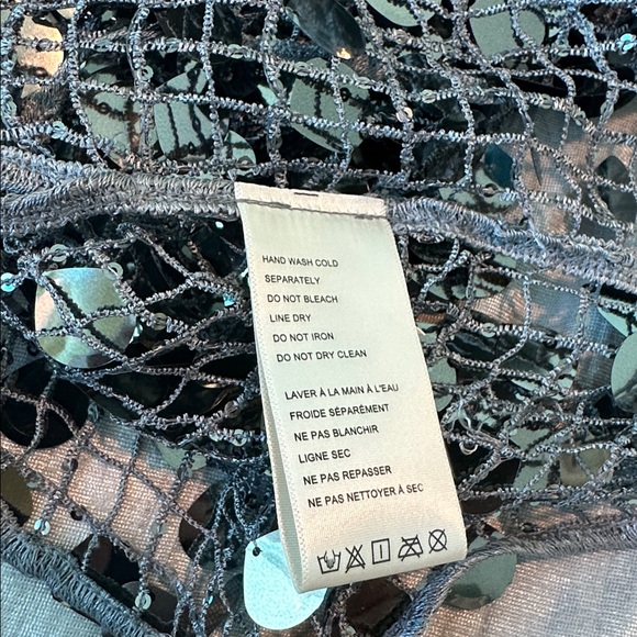 Free People Vee Tank Silver Sequin - Picture 5 of 6